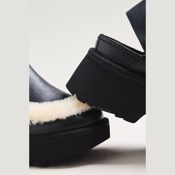 NEW UGG Sizes 7, 8 Women's Esmee Leather Slingback Clogs - Black - Picture 3 of 4